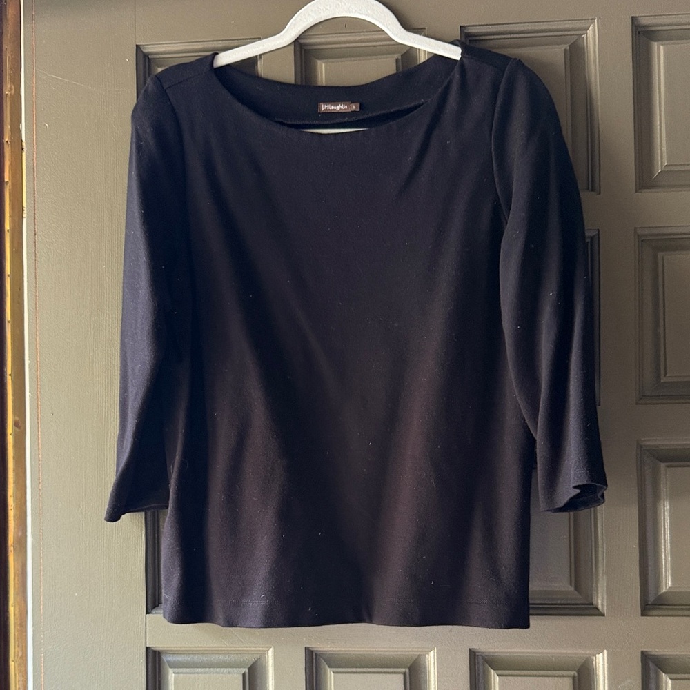 J. McLaughlin Black Blouse